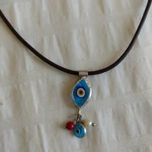 Sterling Silver Evel Eye Necklace